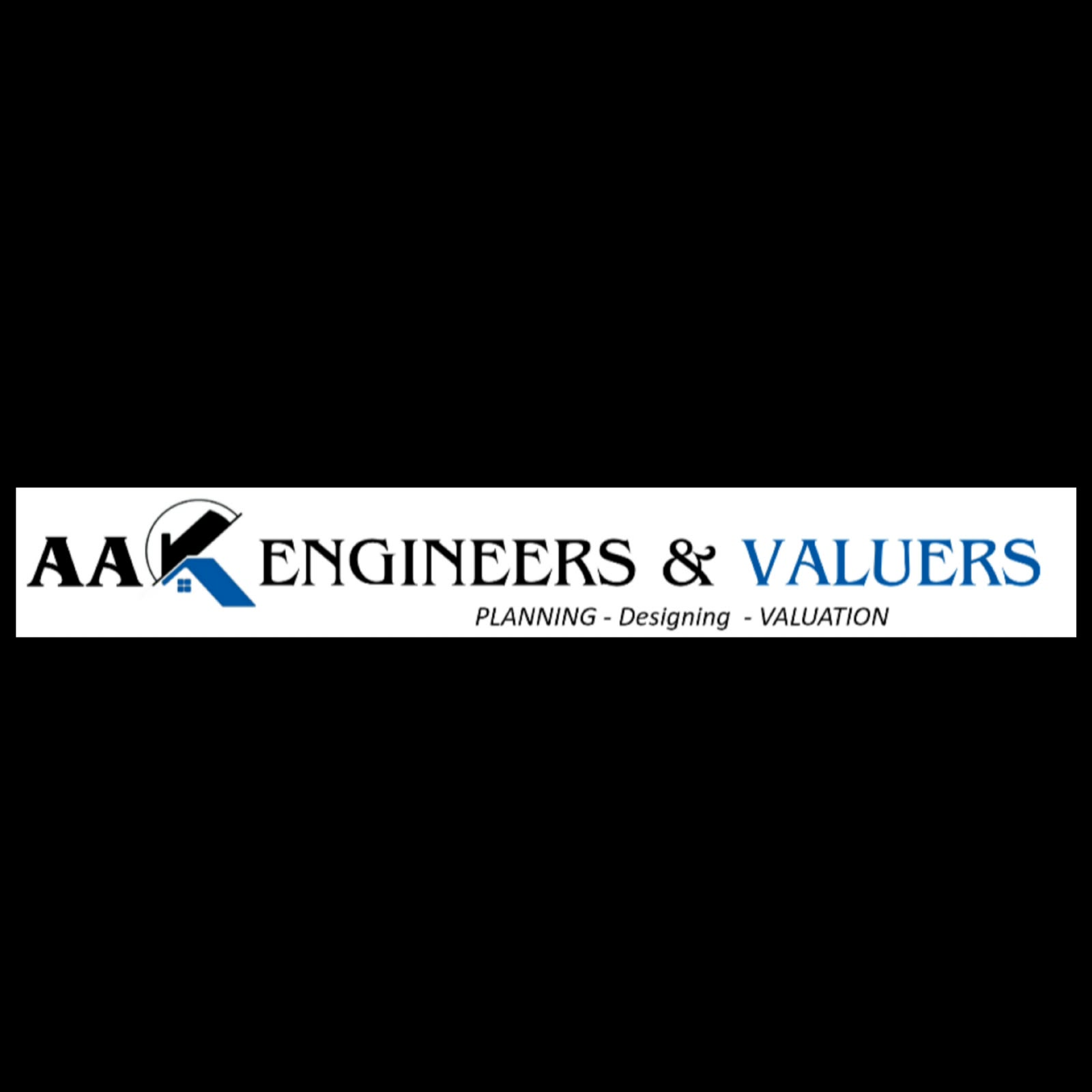 AAK Engineers & Valuers wordmark in black and blue